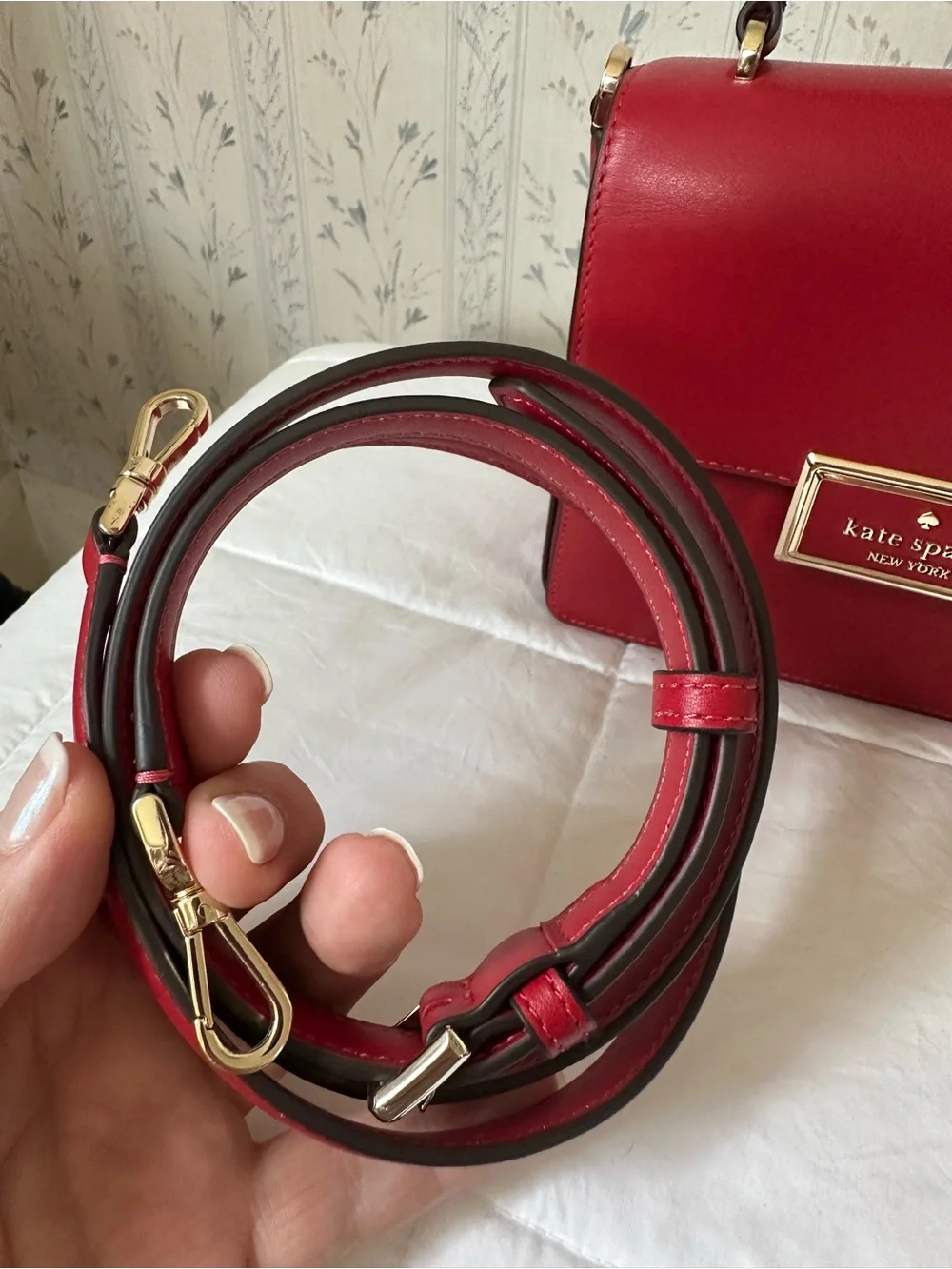 Kate Spade Red Leather Top-Handle Satchel
